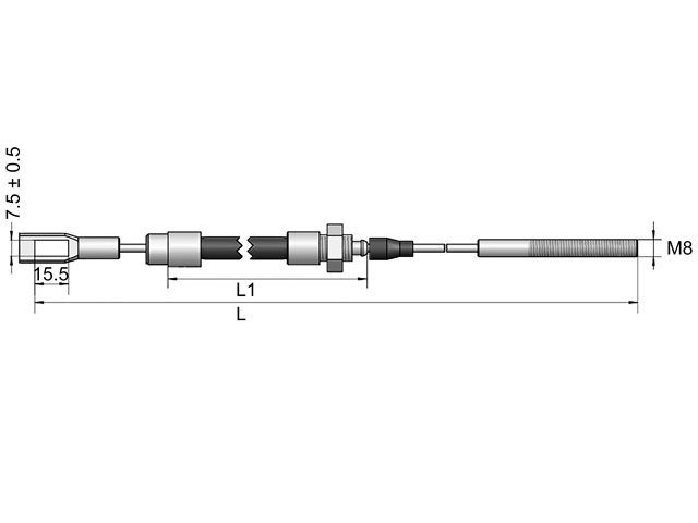 AL - KO BREMSEWIRE 920/1145MM GAMMEL TYPE - Per Hagen Bilrekvisita