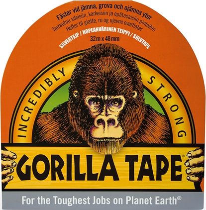 GORILLA TAPE SILVER 32 M - Per Hagen Bilrekvisita