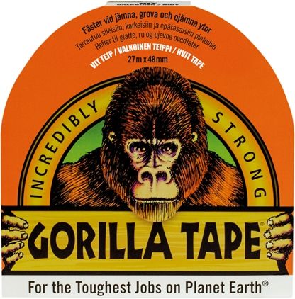 GORILLA TAPE WHITE 27M - Per Hagen Bilrekvisita