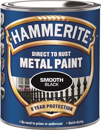HAMMERITE GLATT FINISH SORT 250 ML - Per Hagen Bilrekvisita