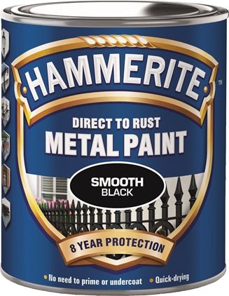 HAMMERITE GLATT FINISH SVART 750ML - Per Hagen Bilrekvisita