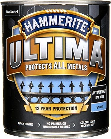 HAMMERITE ULTIMA SMOOTH ANTRASITT GRÅ 750ML - Per Hagen Bilrekvisita