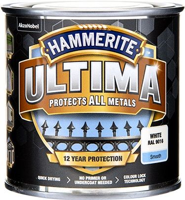 HAMMERITE ULTIMA SMOOTH HVIT 250ML - Per Hagen Bilrekvisita