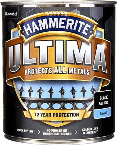 HAMMERITE ULTIMA SMOOTH SVART 750ML - Per Hagen Bilrekvisita
