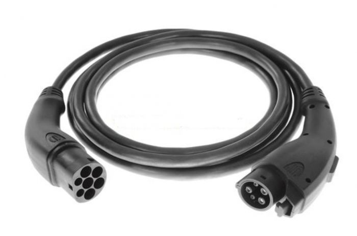 LADEKABEL TIL ELBIL MODE3 TYPE1 3 - FAS, 32A, 5M 7,4kW - Per Hagen Bilrekvisita