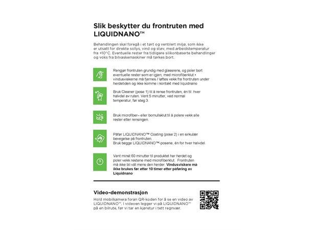 LiquidNano for personbil Glassbeskyttelse til bilrute - Per Hagen Bilrekvisita