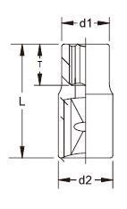 1/4" PIPE 6-KANT 12MM