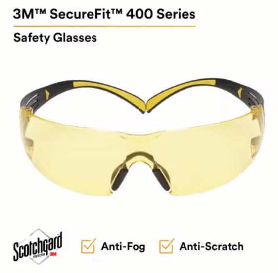 3M vernebrille gul - Per Hagen Bilrekvisita
