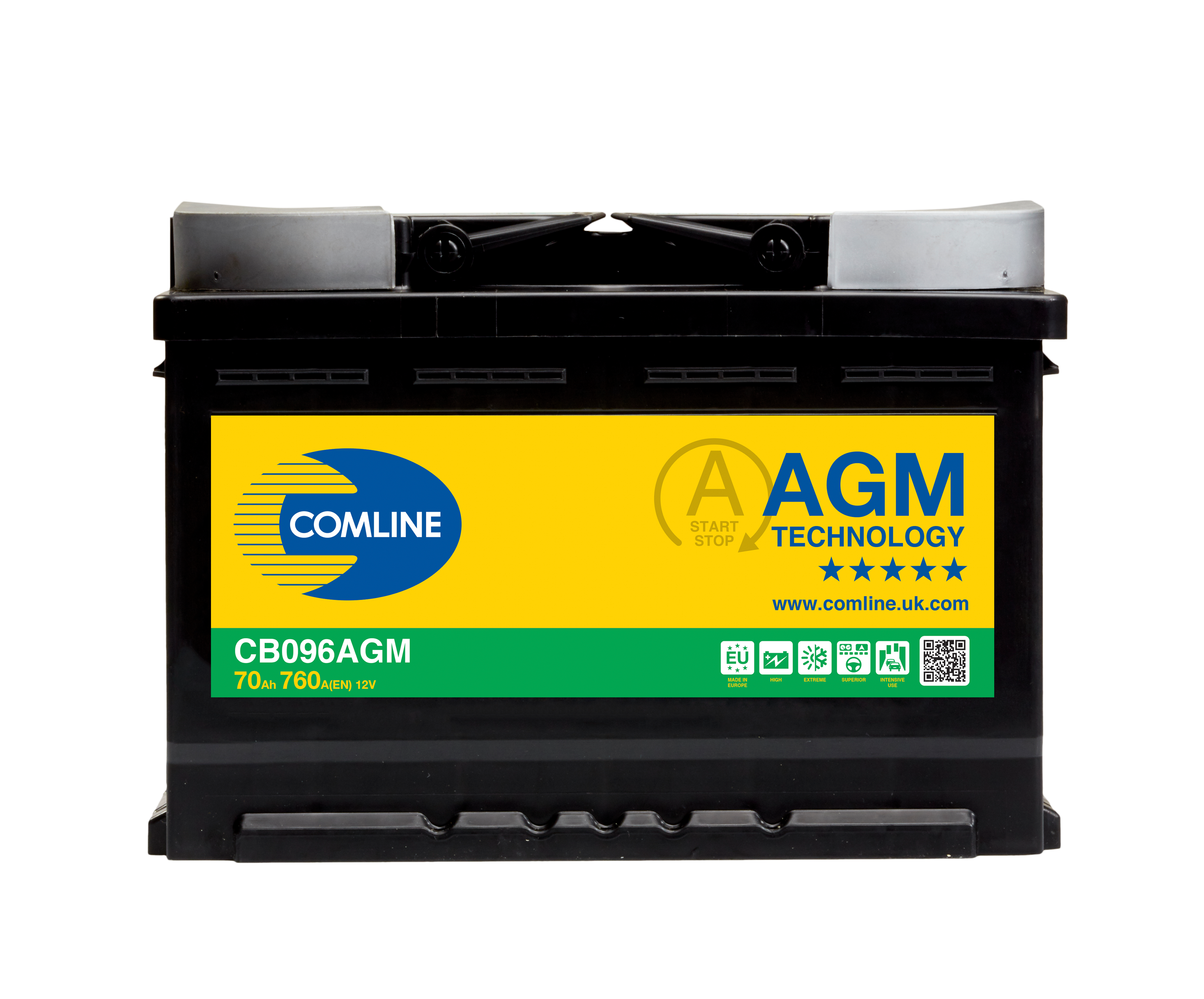 Comline AGM batteri 70AH