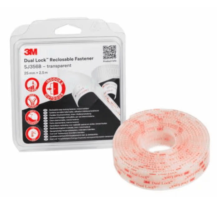 Dual lock BORRELÅS KLAR 25MMX2,5M - Per Hagen Bilrekvisita