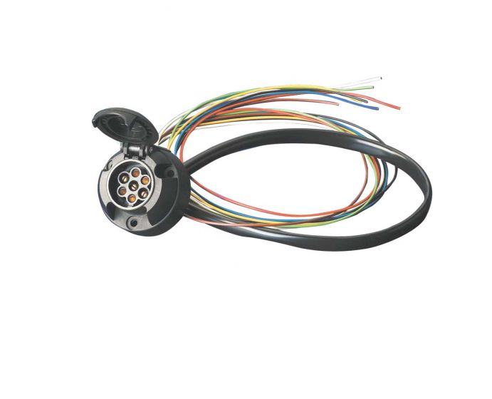 7pol Tilhengerkontakt med kabel - Per Hagen Bilrekvisita