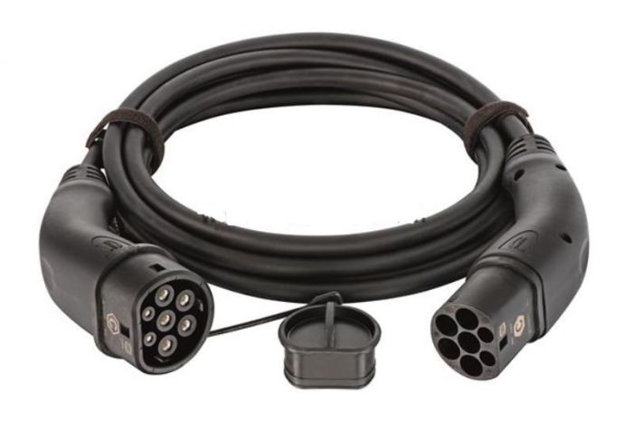 LADEKABEL TIL ELBIL MODE3 T2 - T2, 3 - FAS, 20A, 5M 11kW - Per Hagen Bilrekvisita