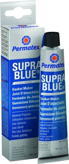 PERMATEX SUPRA BLÅ SILIKONPAKNING 80ML - Per Hagen Bilrekvisita