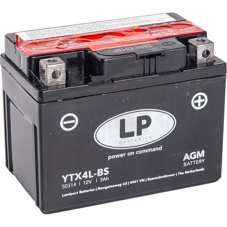 YTX4L - BS AGM MC Batteri - Per Hagen Bilrekvisita